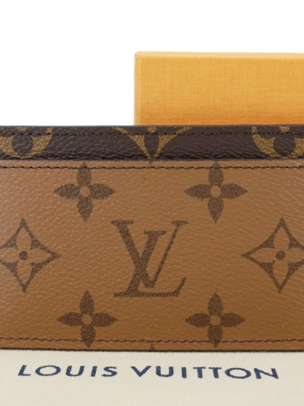 Louis Vuitton  Reverse Monogram Canvas Card holder Brown